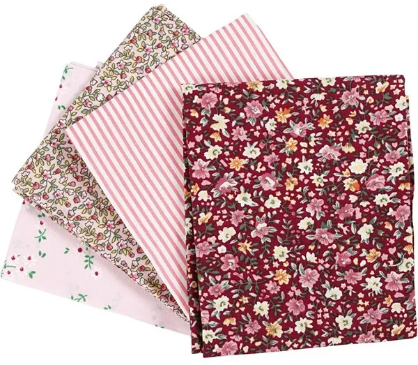 Creativ Company Patchwork Fabric Pink 45x55cm 4pcs.